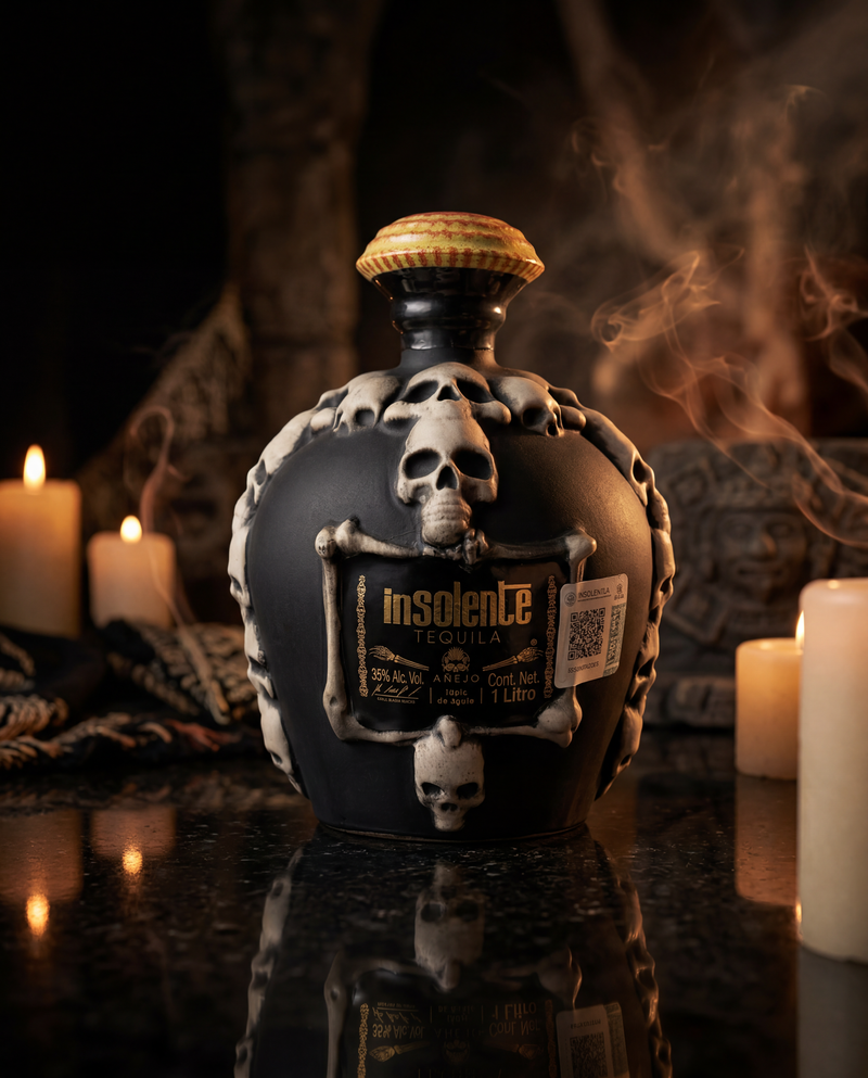 Insolente Tequila Añejo Edición Cráneo 1L – 100% Agave Azul